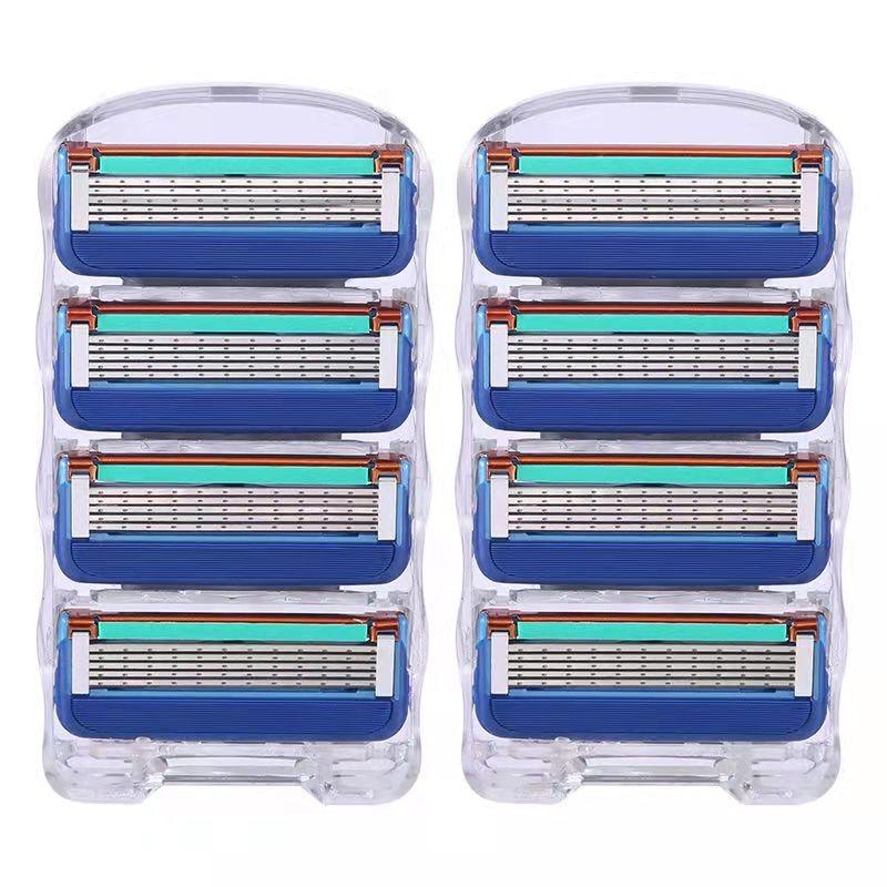 8-Pack 5-lagers Rakblad Refill, Kompatibel med Gillette