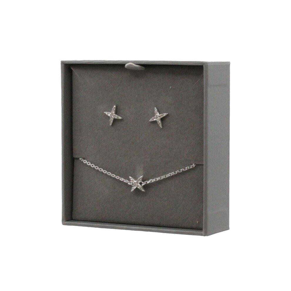 Adore Elegance Swarovski 4-Punkts Stjärna Armband & Örhängen Set