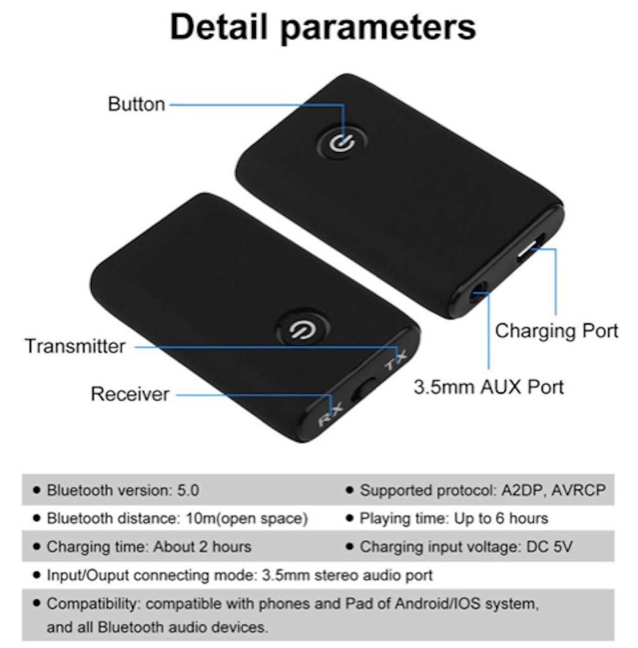 Bluetooth Trådlös Sändare AL-10S-JL: Perfekt För Ljudöverföring!