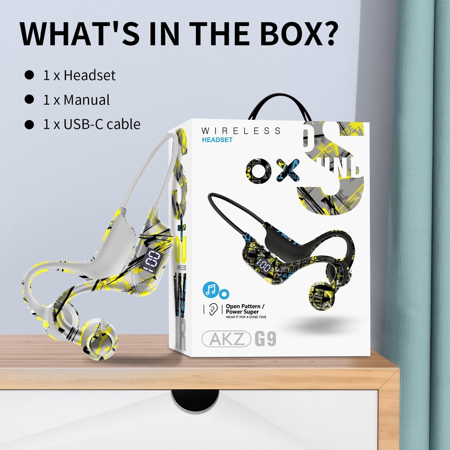 Bone Conduction Hörlurar - Trådlösa och Ergonomiska för Aktiv Livsstil