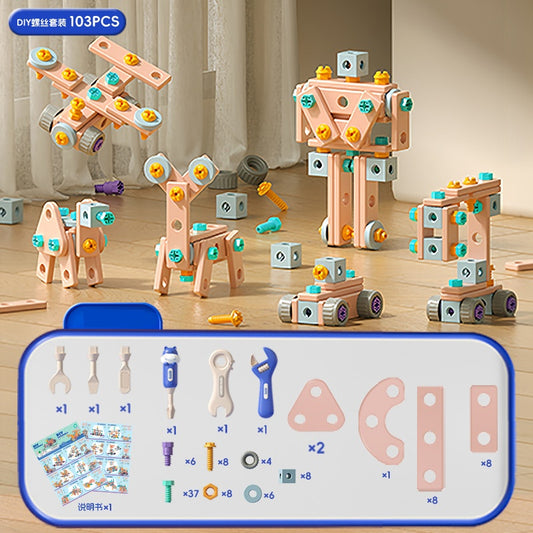 Byggleksak för barn - 103 delar med elverktyg