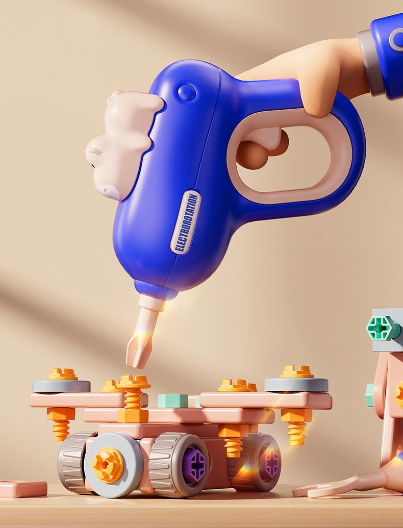 Byggleksak för barn - 103 delar med elverktyg