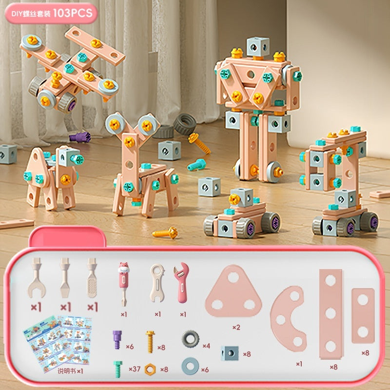 Byggleksak för barn - 103 delar med elverktyg