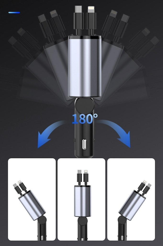 C1 billaddare – USB, Type-C & snabbladdning upp till 120W