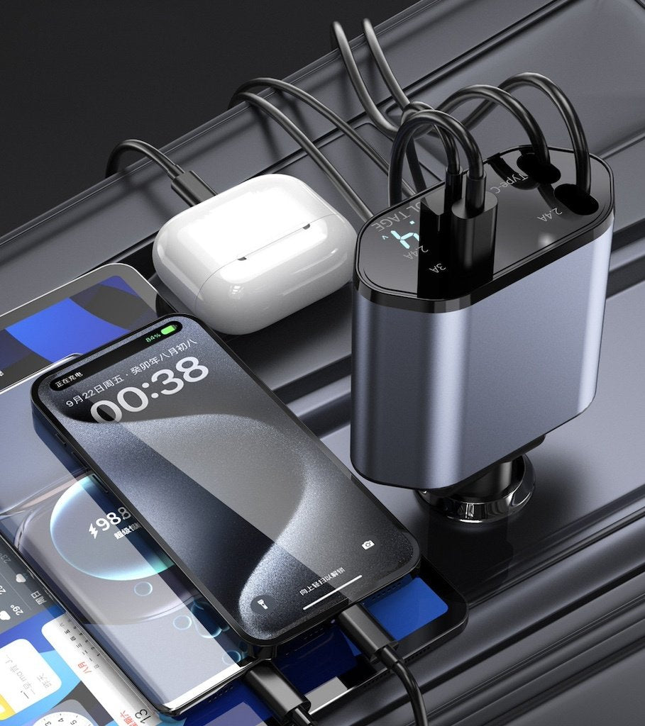 C1 billaddare – USB, Type-C & snabbladdning upp till 120W