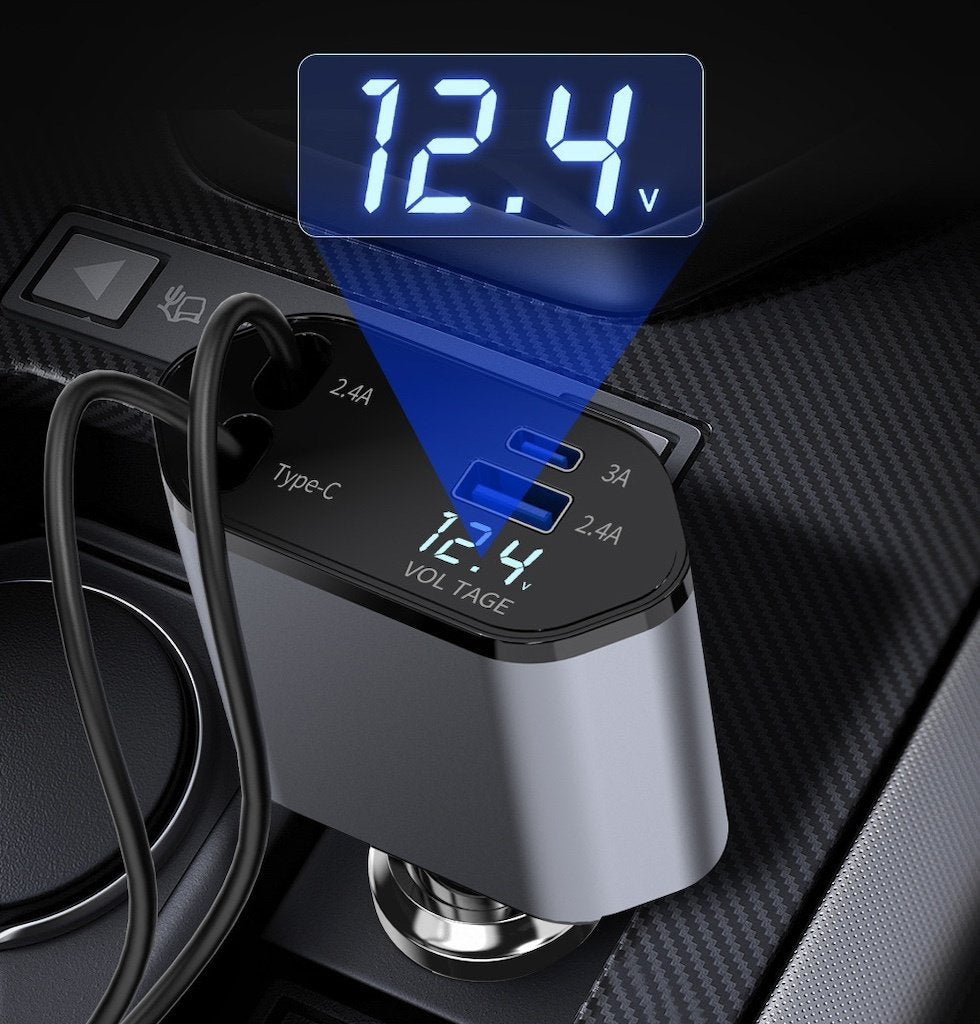 C1 billaddare – USB, Type-C & snabbladdning upp till 120W