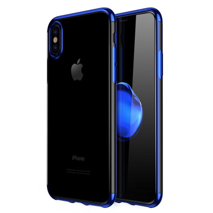 Elektropläterat TPU-skal iPhone XR med 2 skärmskydd.