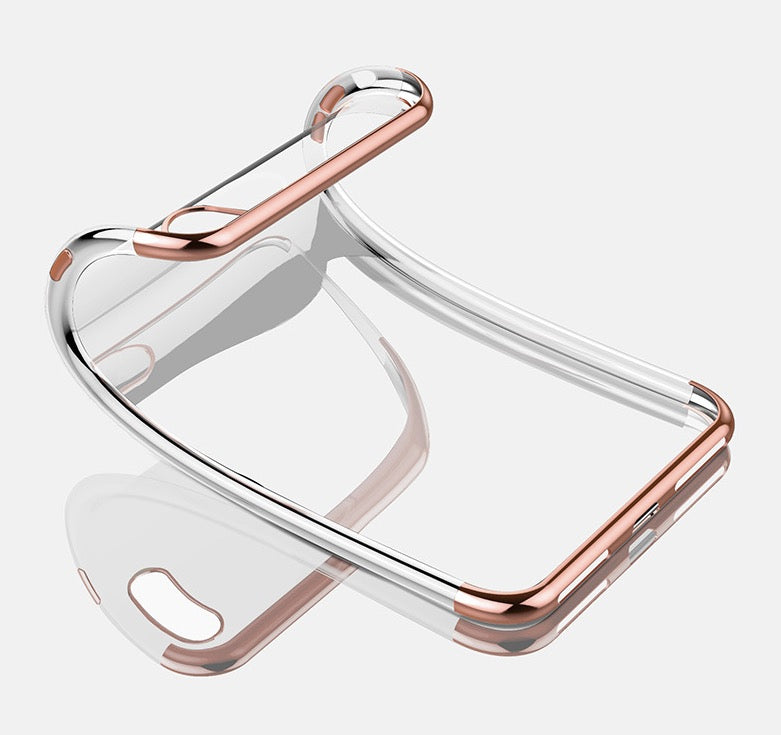 Elektropläterat TPU-skal iPhone Xs Max med 2 skärmskydd.