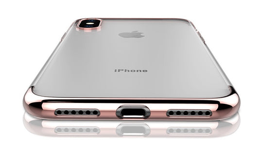 Elektropläterat TPU-skal iPhone Xs Max med 2 skärmskydd.