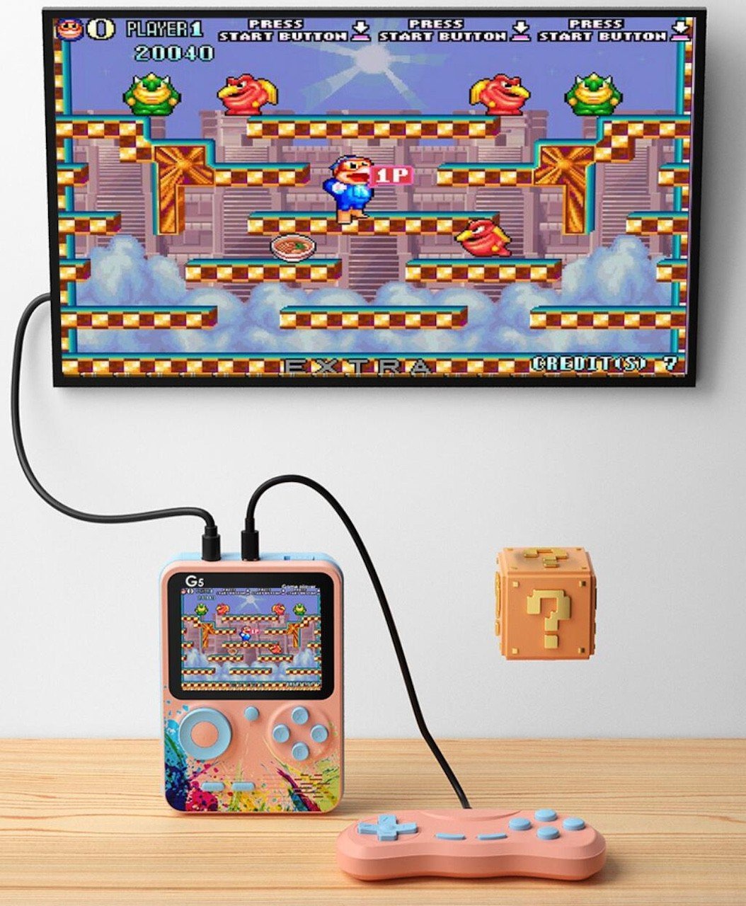 G5 Retro Spelkonsol – 500 Spel och snygg design