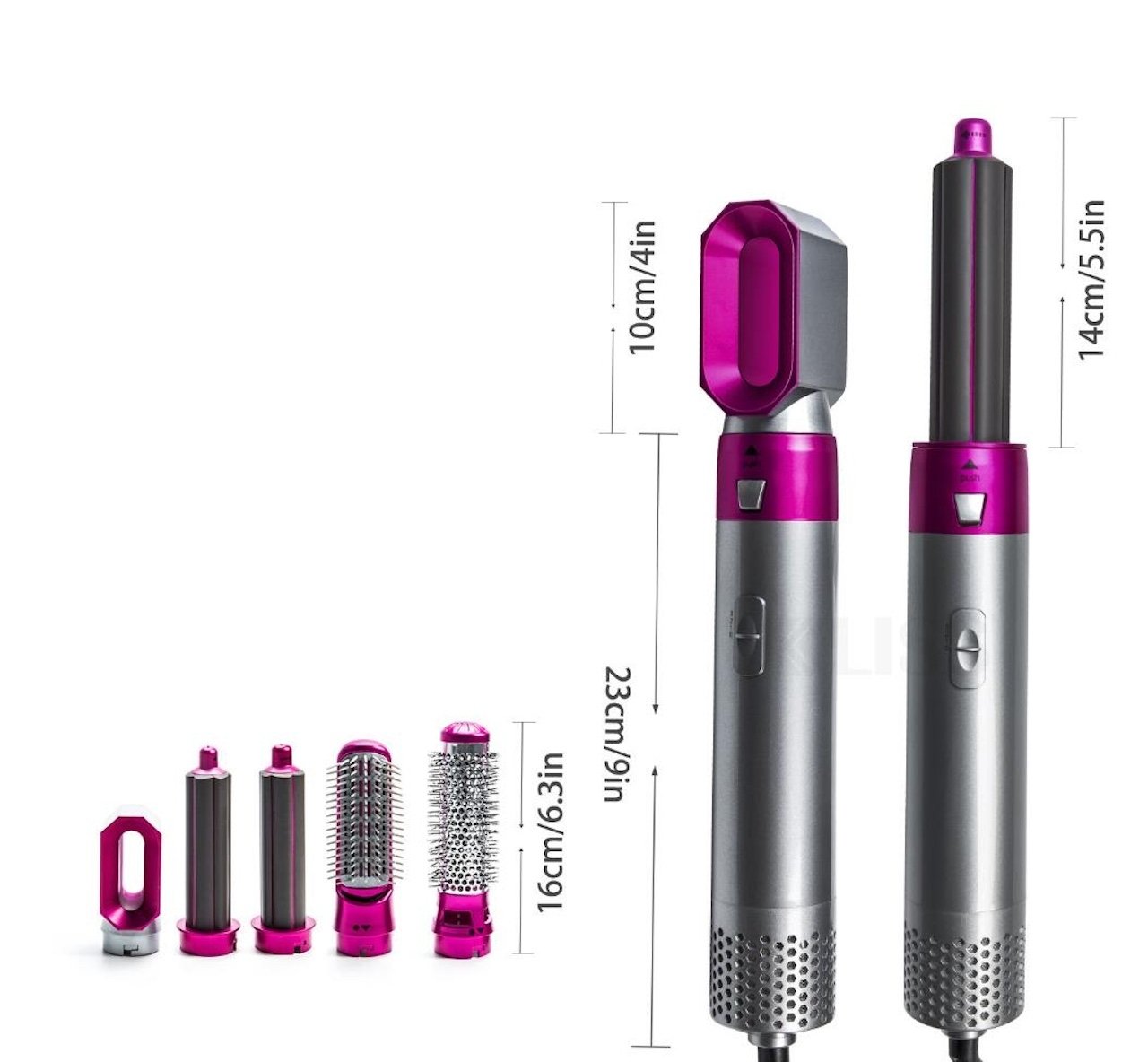 Hår Styling Bundle – Trådlös Locktång & 5-i-1 Värmeborste
