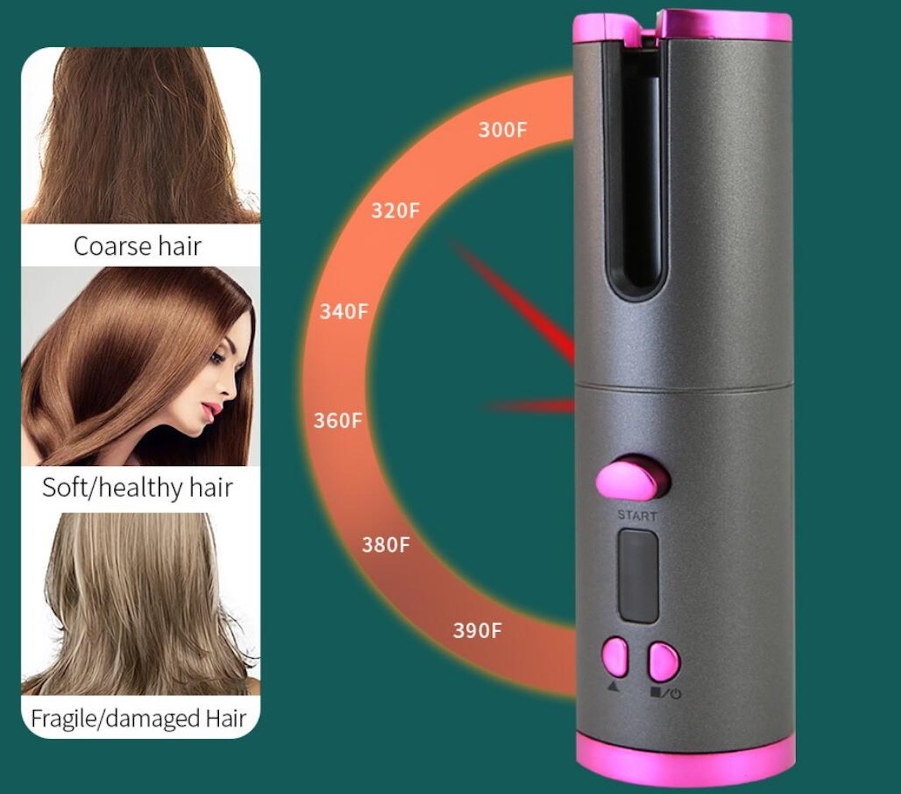 Hår Styling Bundle – Trådlös Locktång & 5-i-1 Värmeborste