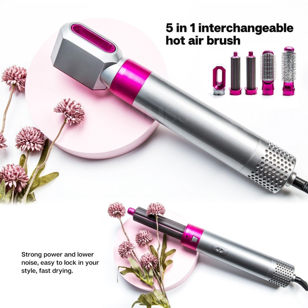 Hår Styling Bundle – Trådlös Locktång & 5-i-1 Värmeborste