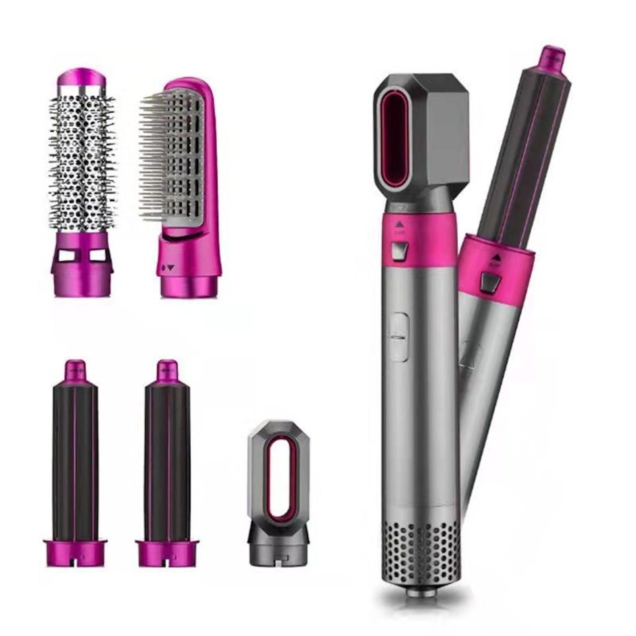 Hår Styling Bundle – Trådlös Locktång & 5-i-1 Värmeborste