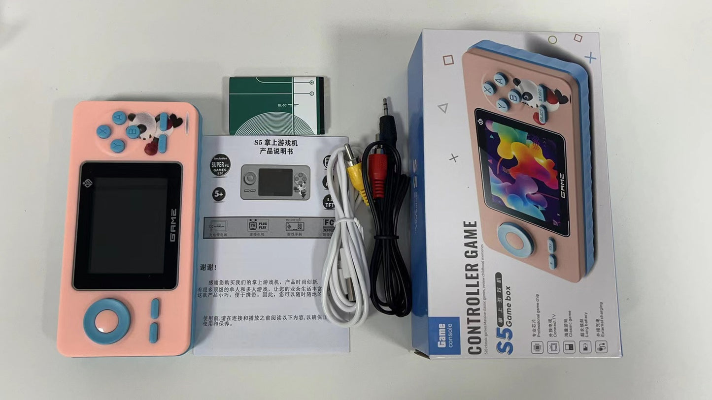 Handhållen spelkonsol med 500 retrospel - för 1-2 spelare