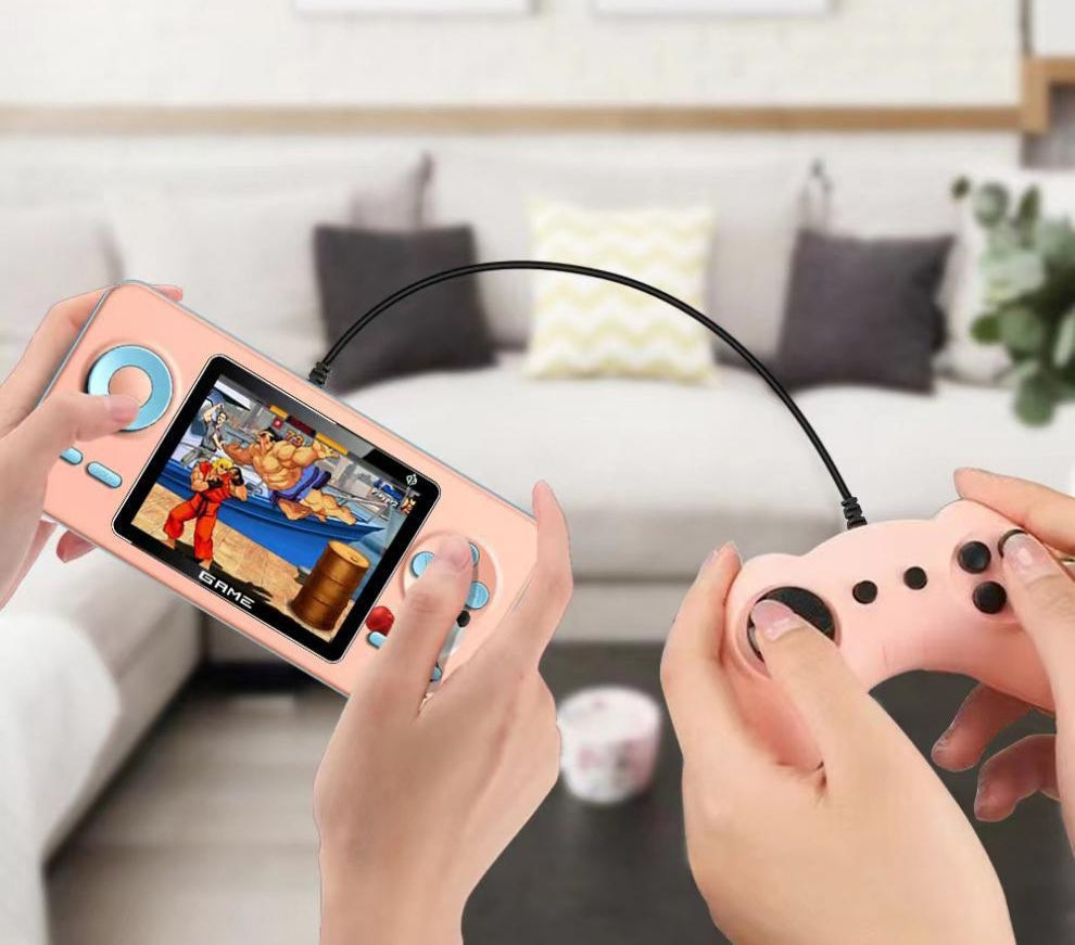 Handhållen spelkonsol med 500 retrospel - för 1-2 spelare