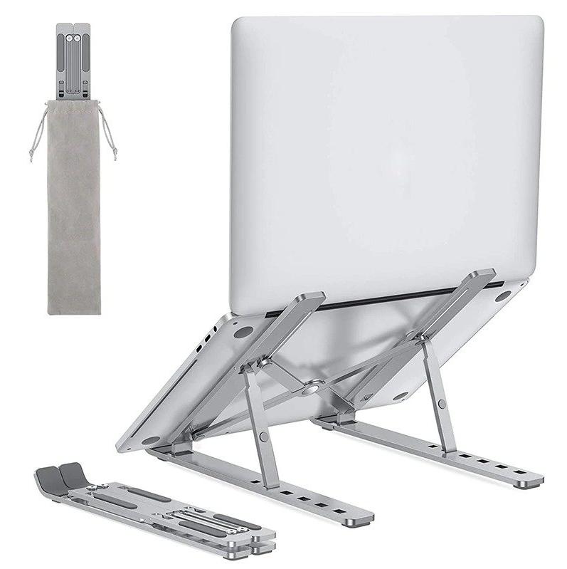 Justerbar Laptopställ i Aluminium - Ergonomisk & Portabel