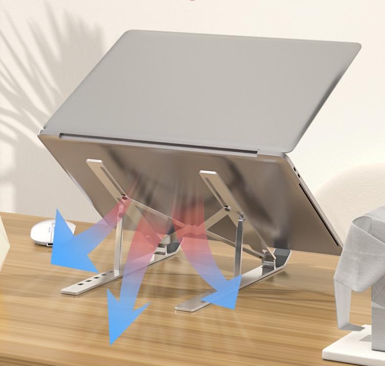 Justerbar Laptopställ i Aluminium - Ergonomisk & Portabel