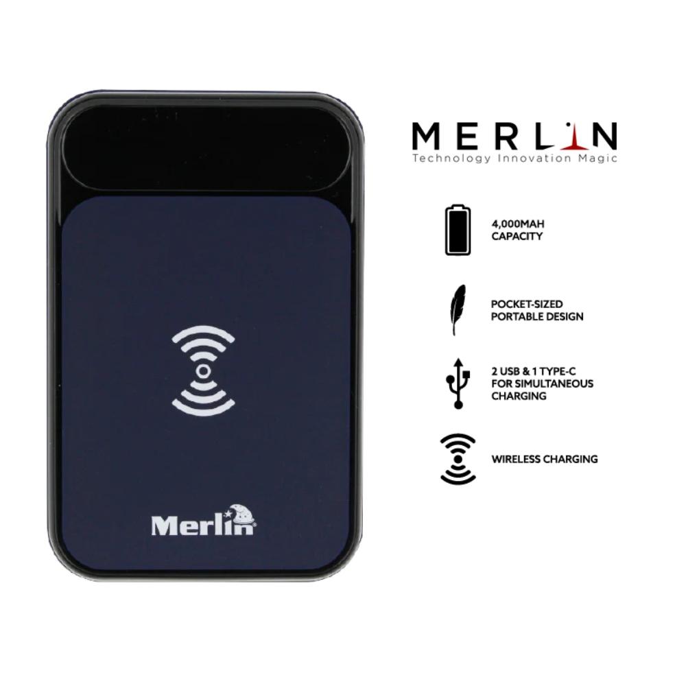 Merlin Flash 4000 Trådlös Powerbank – Portabel 4000mAh