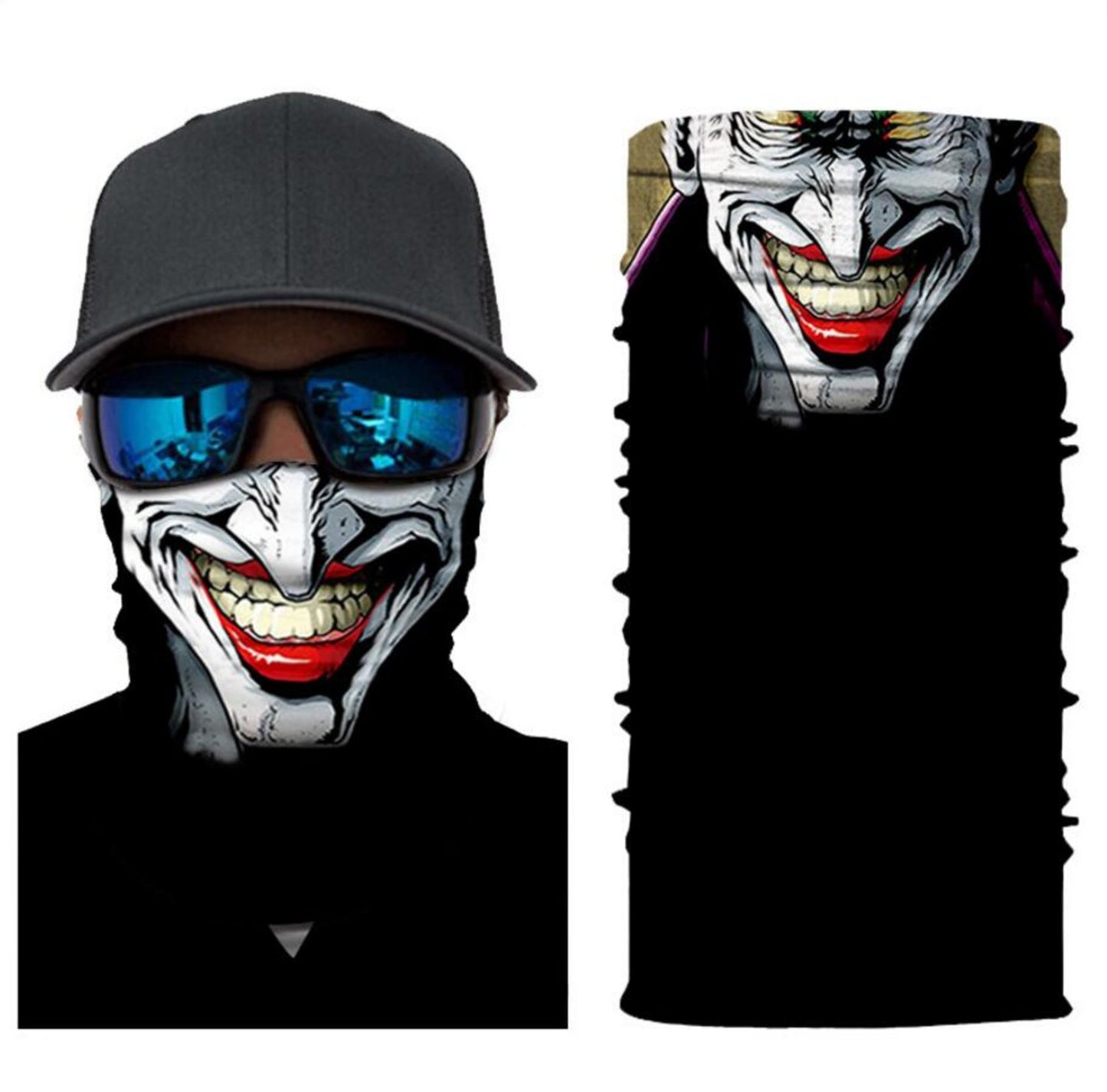 Multifunktionell Bandana med Facemotiv - Skydd och Stil i Ett