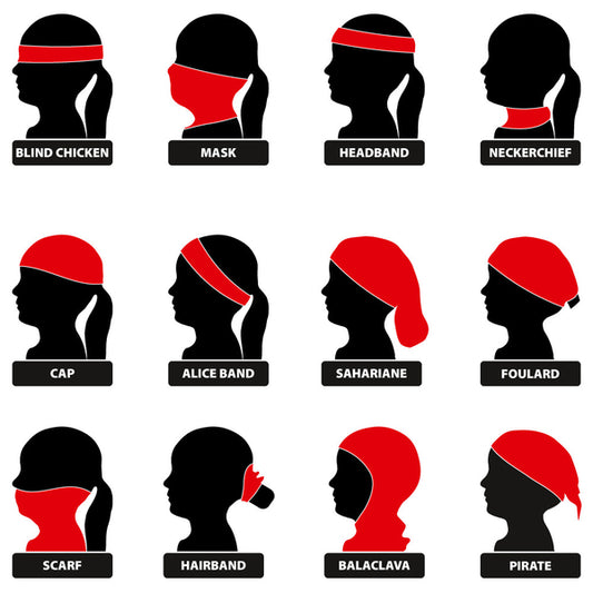 Multifunktionell Bandana med Facemotiv - Skydd och Stil i Ett