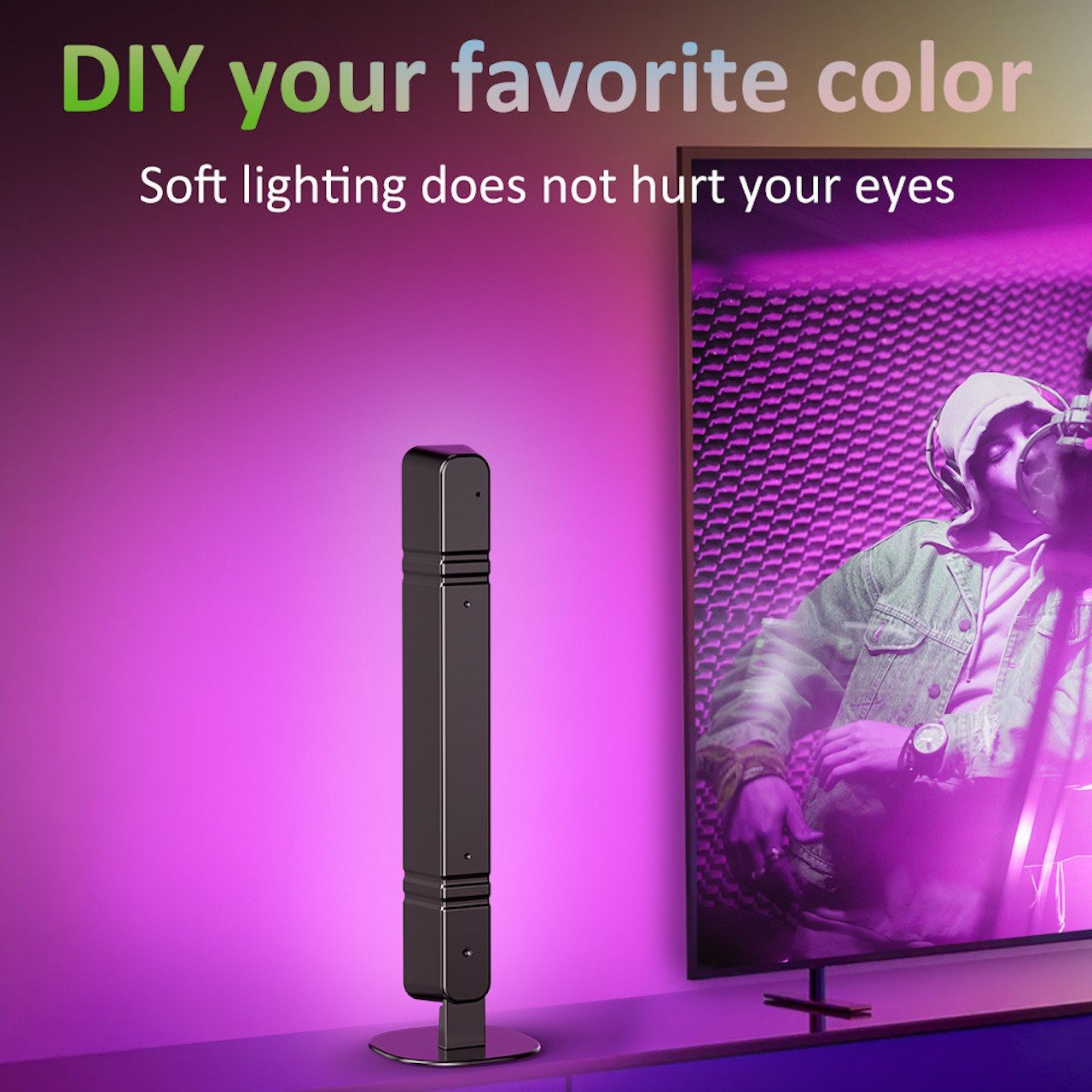 RGB Skrivbordslampa med Musiksynk och Fjärrkontroll