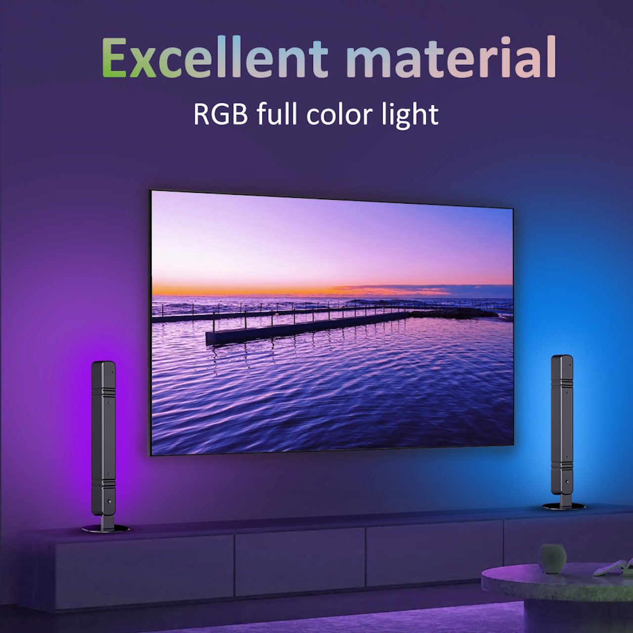 RGB Skrivbordslampa med Musiksynk och Fjärrkontroll