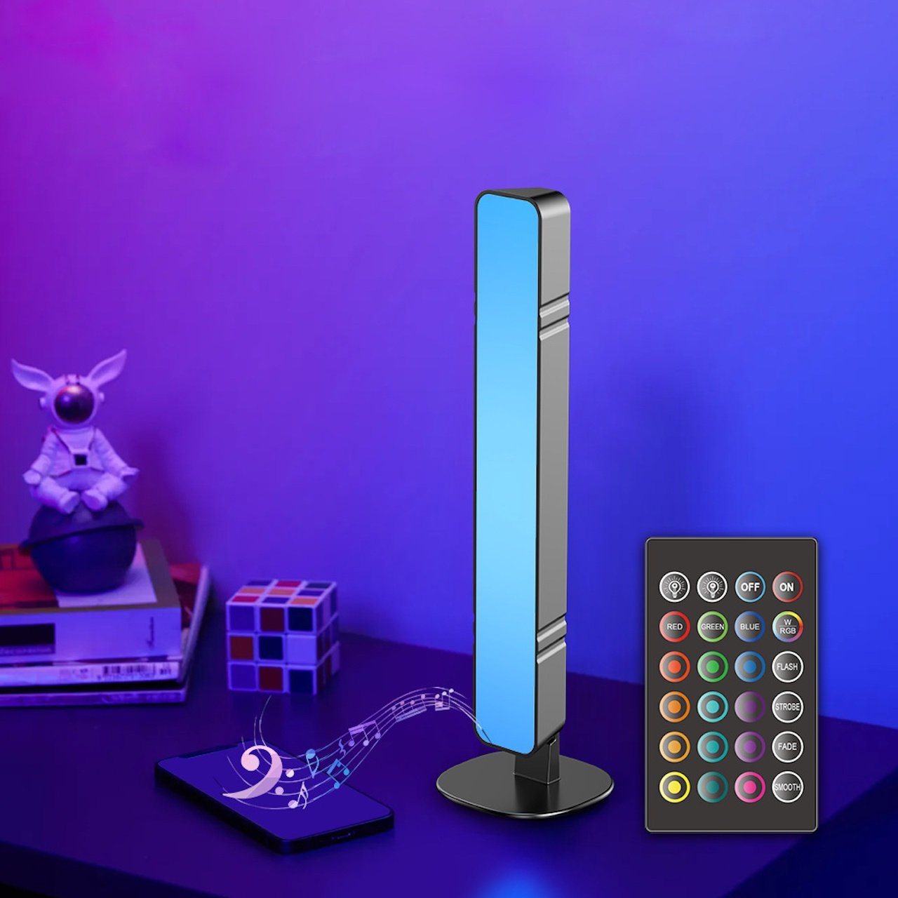 RGB Skrivbordslampa med Musiksynk och Fjärrkontroll
