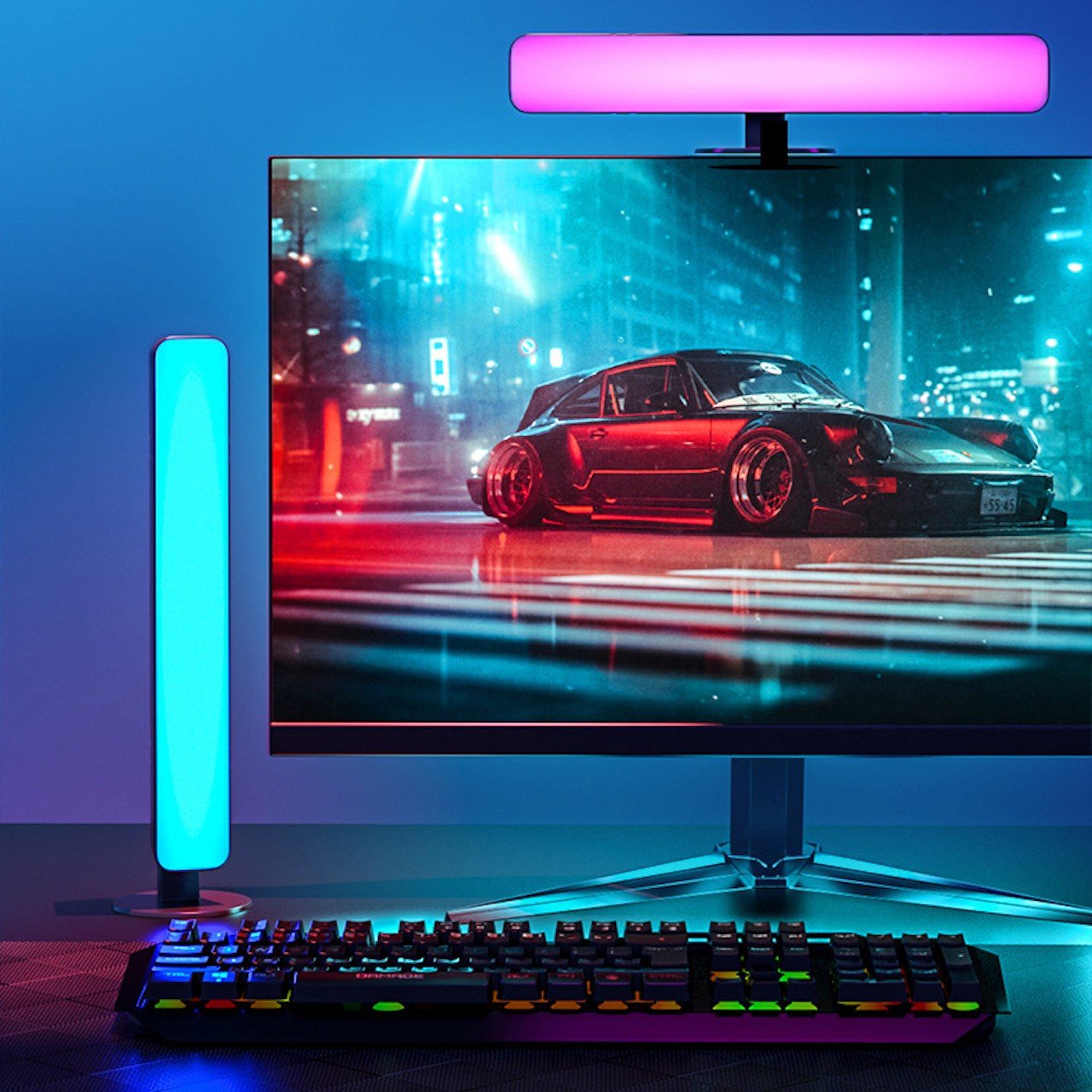 RGB Skrivbordslampa med Musiksynk och Fjärrkontroll