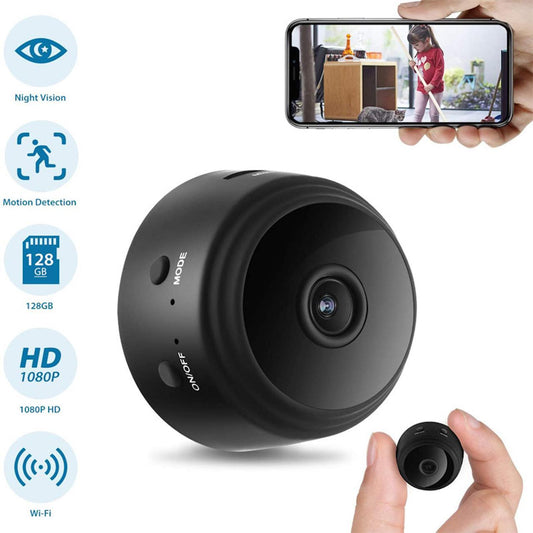 Spy Cam: Mini Övervakningskamera med WIFI och Rörelsedetektor (A9)