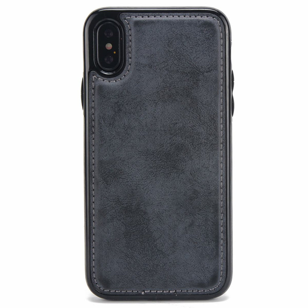 Suede magnetfodral för iPhone XR med magnetlås.