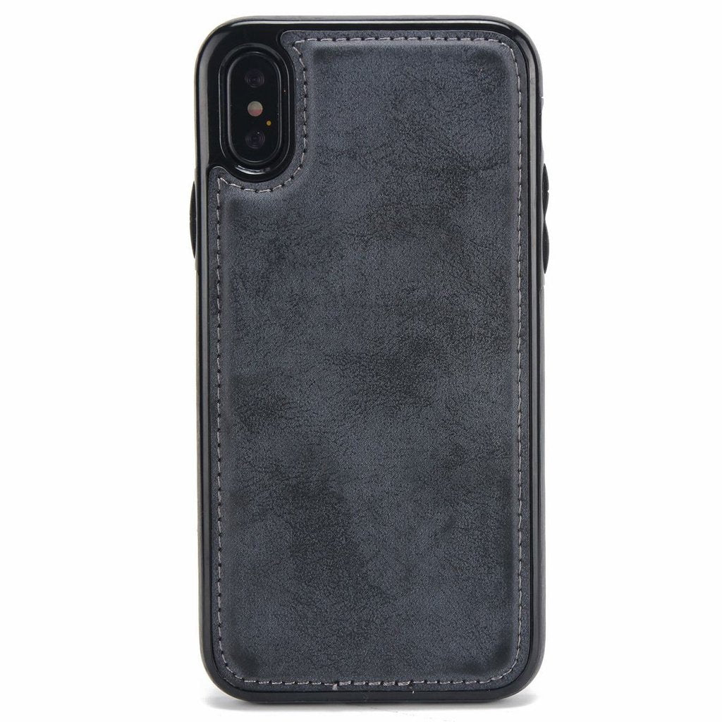 Suede magnetfodral för iPhone XS Max med magnetlås.