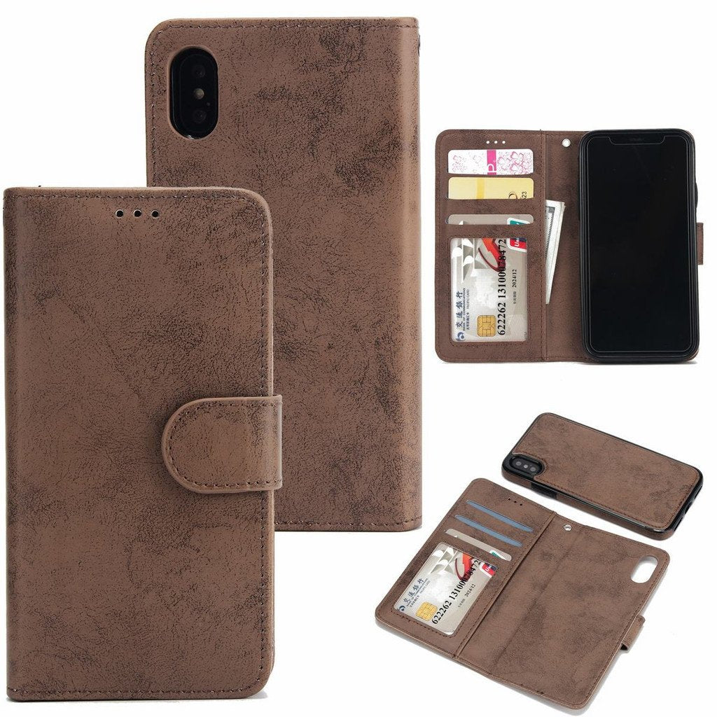 Suede magnetfodral för iPhone XS Max med magnetlås.