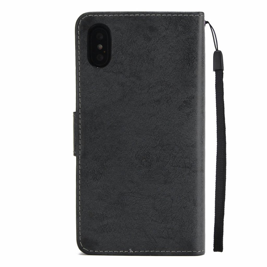 Suede magnetfodral för iPhone XS Max med magnetlås.
