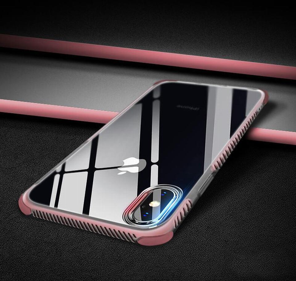 TPU skal för iPhone med färgade kanter iPhone 7+/8+ +2skärmskydd