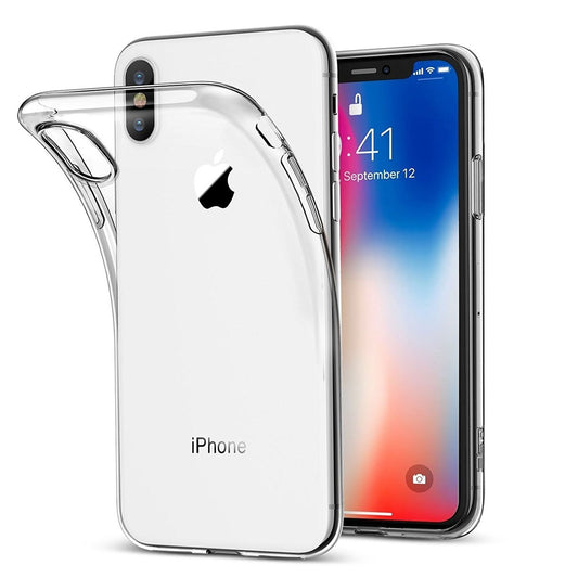 Transparent TPU skal +2st skärmskydd till iPhone X/XS