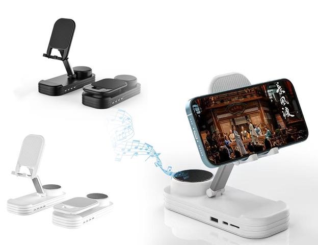 Trådlös Bluetooth-högtalare med Justerbart Mobilstativ – 9H Batteritid