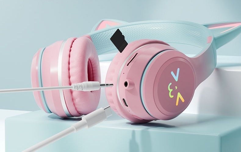 Trådlösa Hörlurar med Kattöron