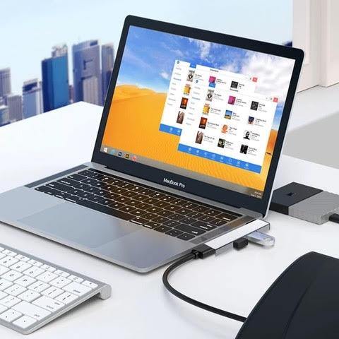 USB/USB-C Hub – Multifunktionell och Kompakt Adapter
