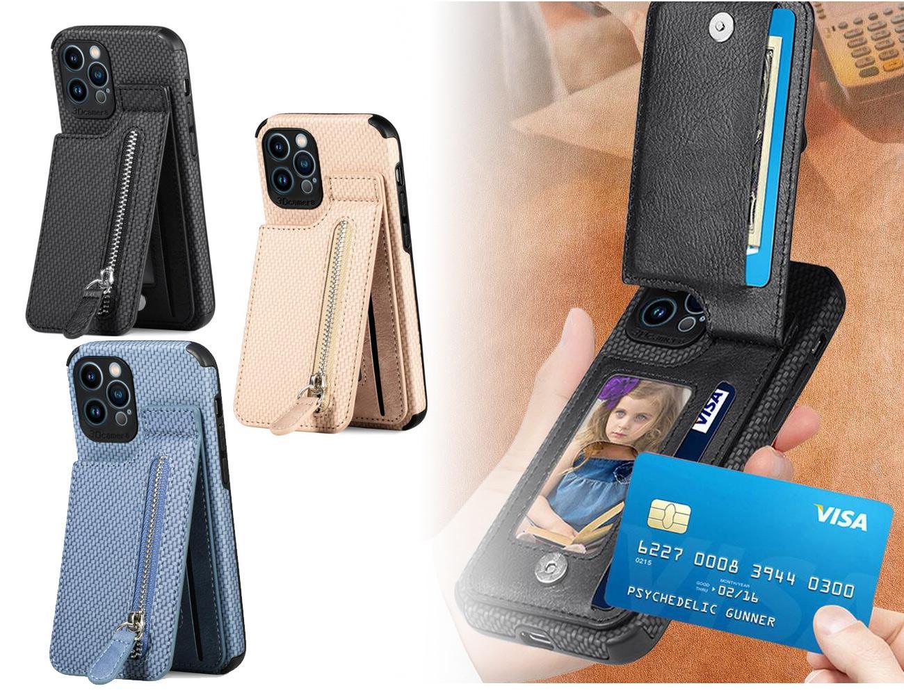 iPhone Skal med MagSafe Korthållare och Myntfack