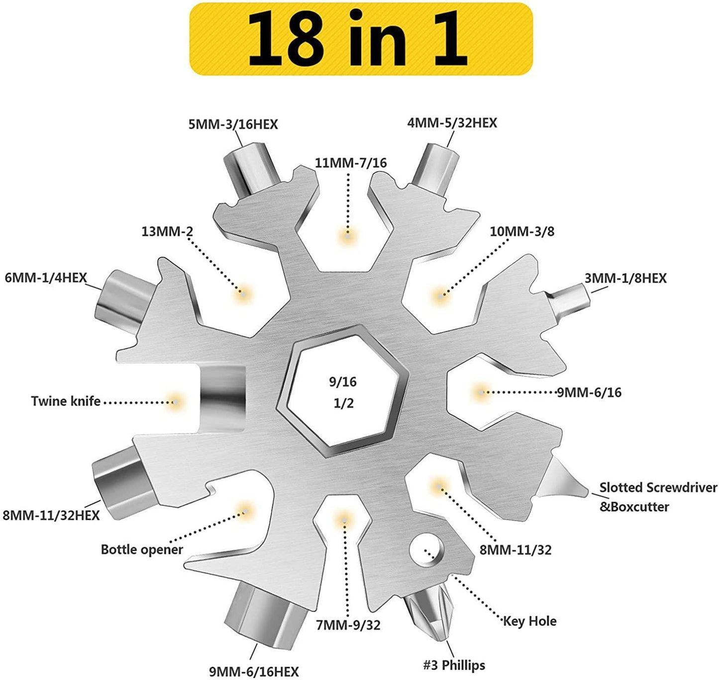 18-i-1 Snowflake multi-tool