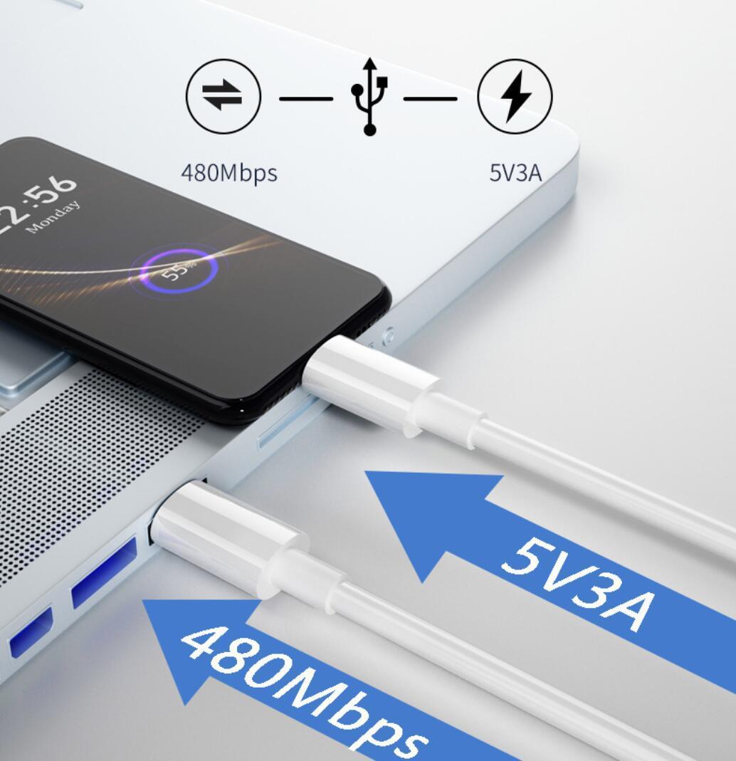 2 meter USB-C kabel med snabbladdning