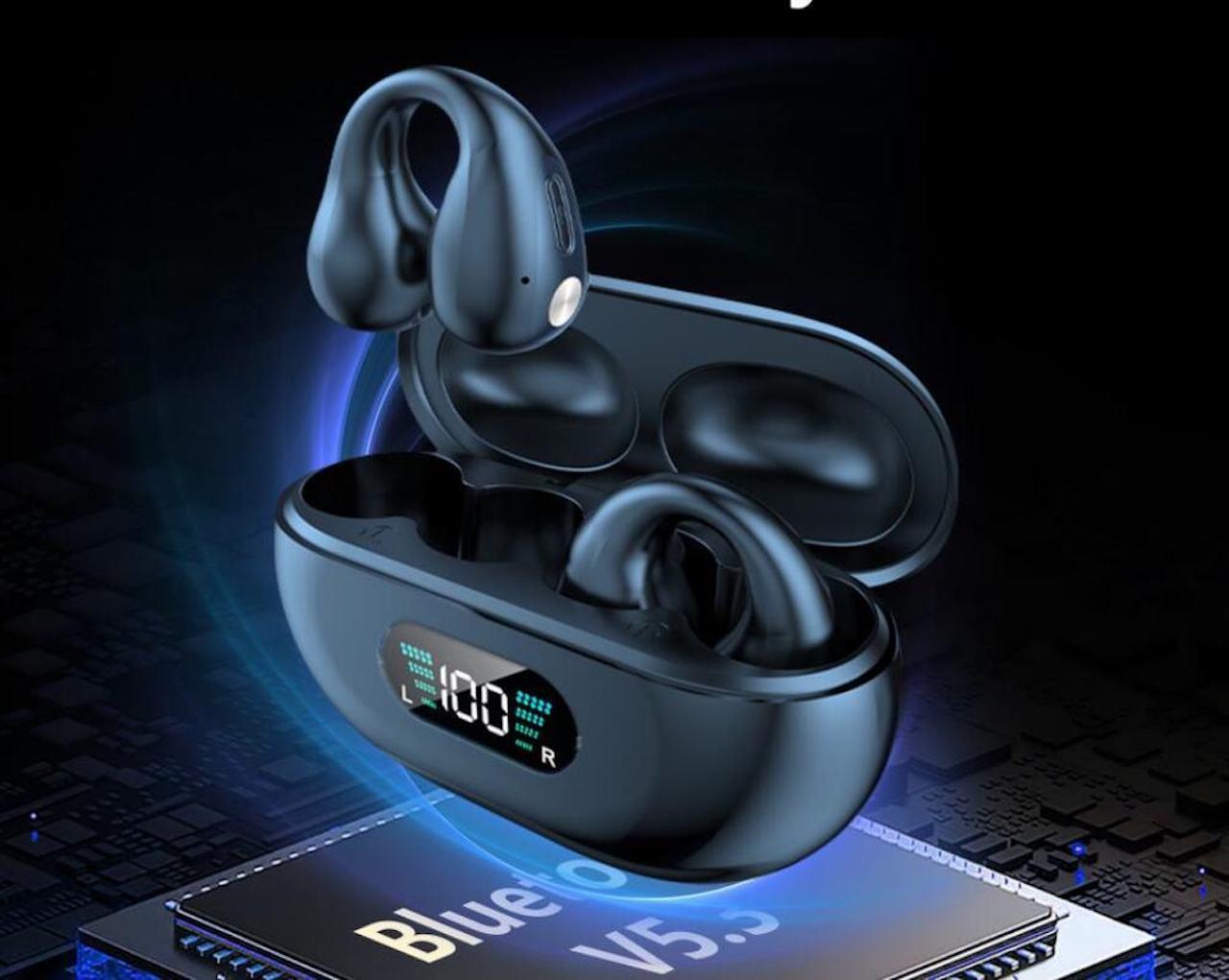 Clip on Bluetooth hörlurar med avancerad ljudteknik 2-pack