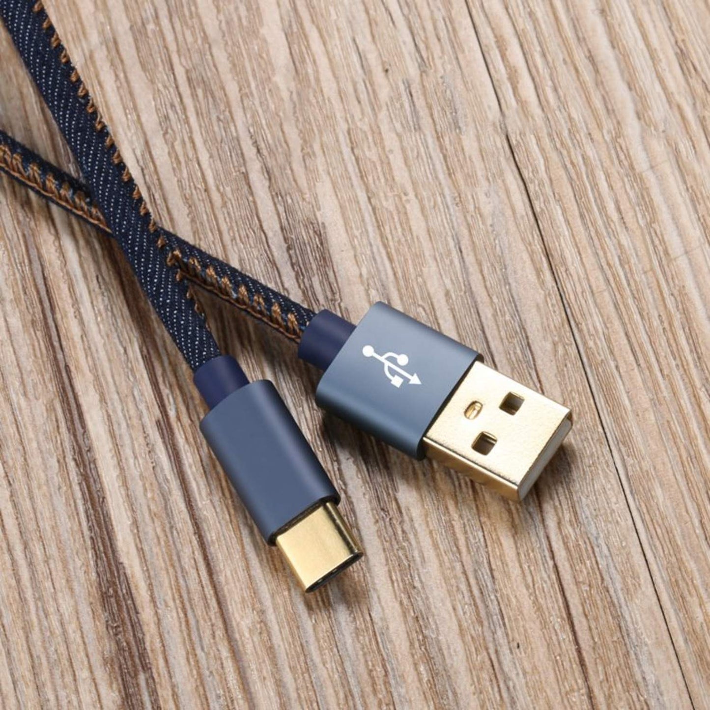 Denimklädd micro-USB kabel - 1.2m