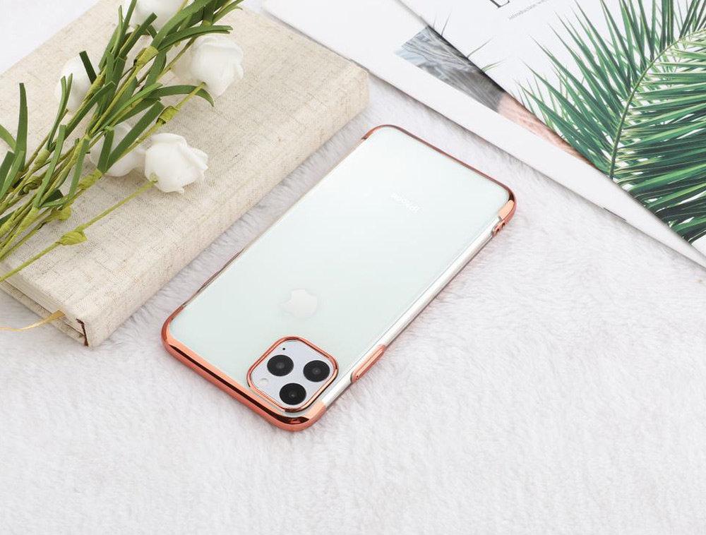 Elektropläterat TPU-skal iPhone 11 Pro Max med två skärmskydd.