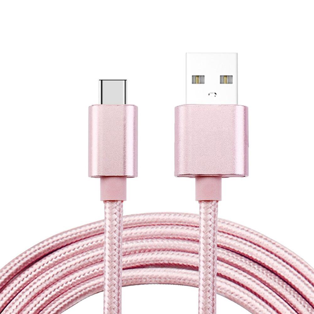 Helfärgad flätad Type-C kabel 1.2m