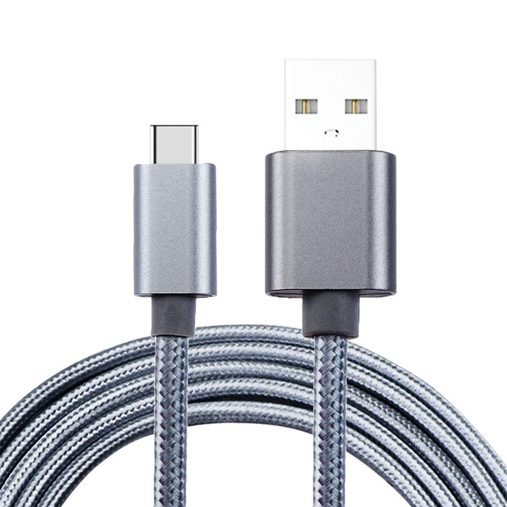Helfärgad flätad Type-C kabel 1.2m