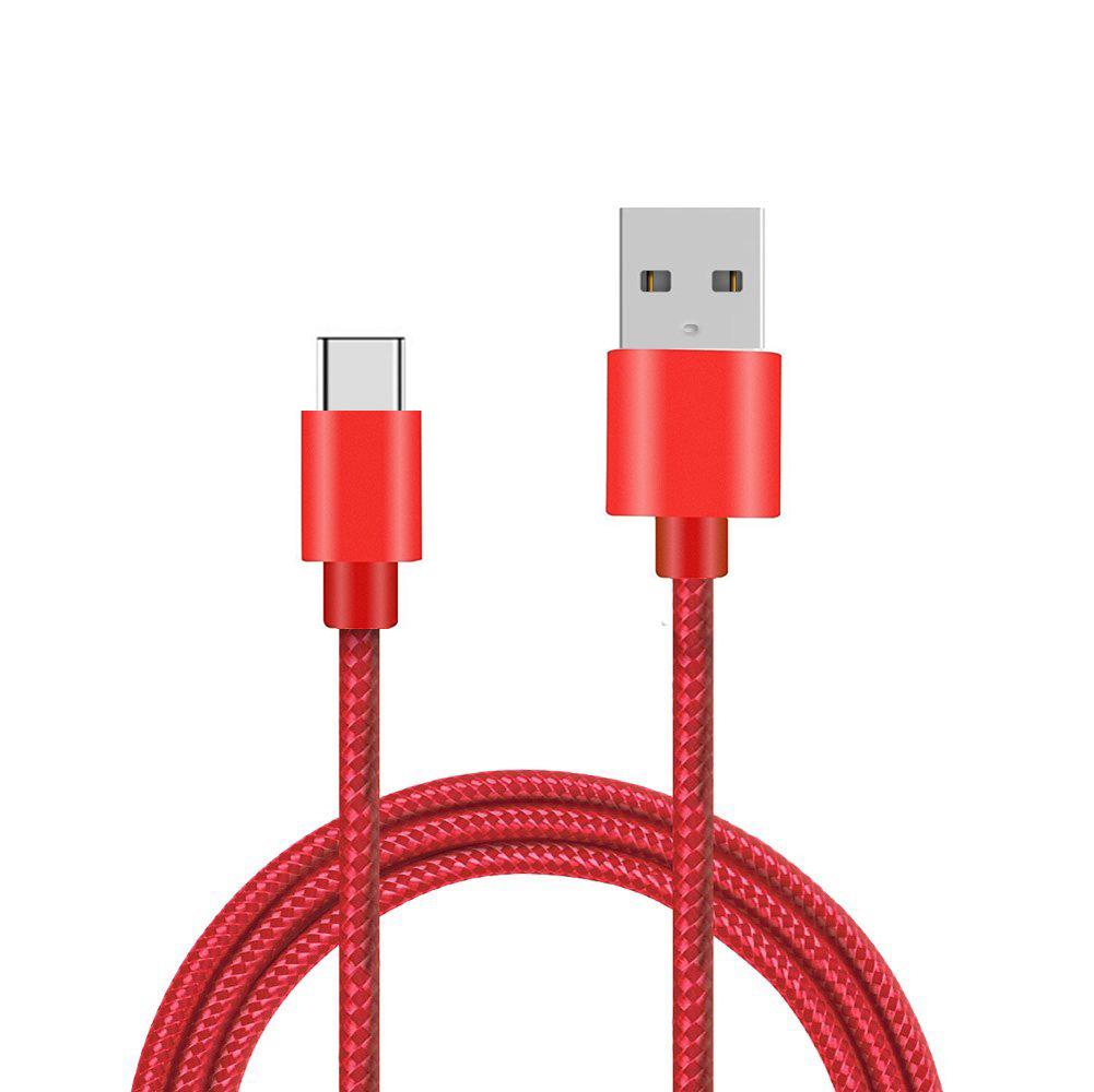 Helfärgad flätad Type-C kabel 1.2m