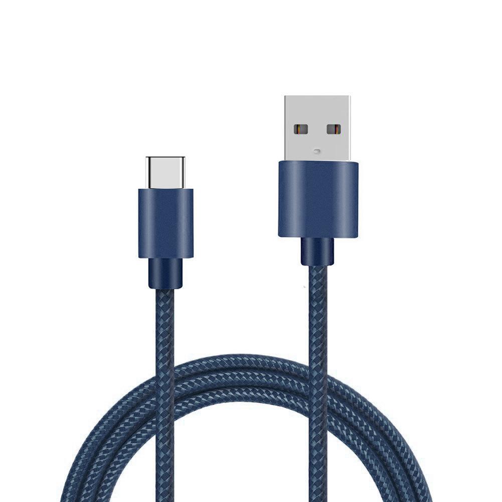 Helfärgad flätad Type-C kabel 1.2m
