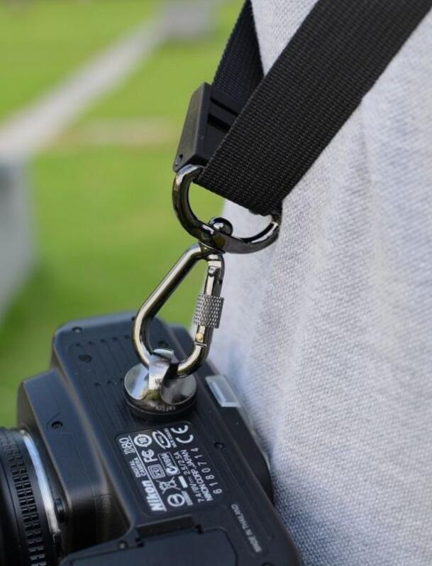 Kamerarem med säkerhetsbindning för bl.a. Canon och Nikon